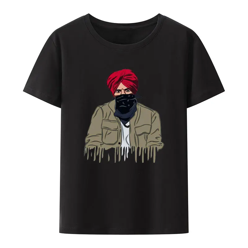 

Retro Sidhu MooseWala Modal Print T Shirt Men Women Hip Hop Streetwear Summer Short Sleeve Loose Breathable Cool Camisetas