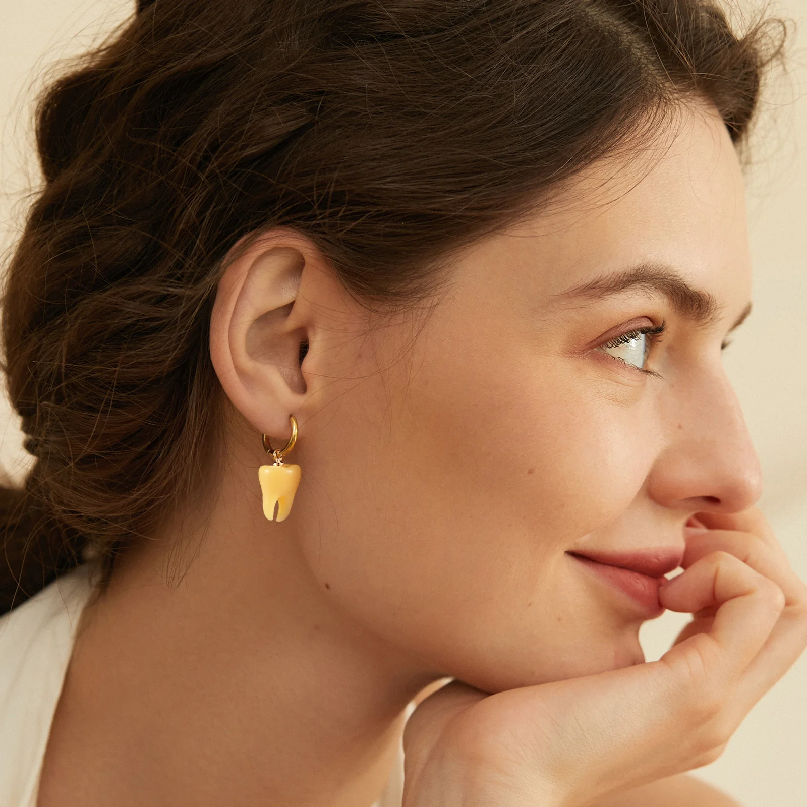 

12Pcs Resin Teeth Pendants DIY Jewelry Making Charms Unique Tooth Shape Bracelet Necklace Keychain Accessories