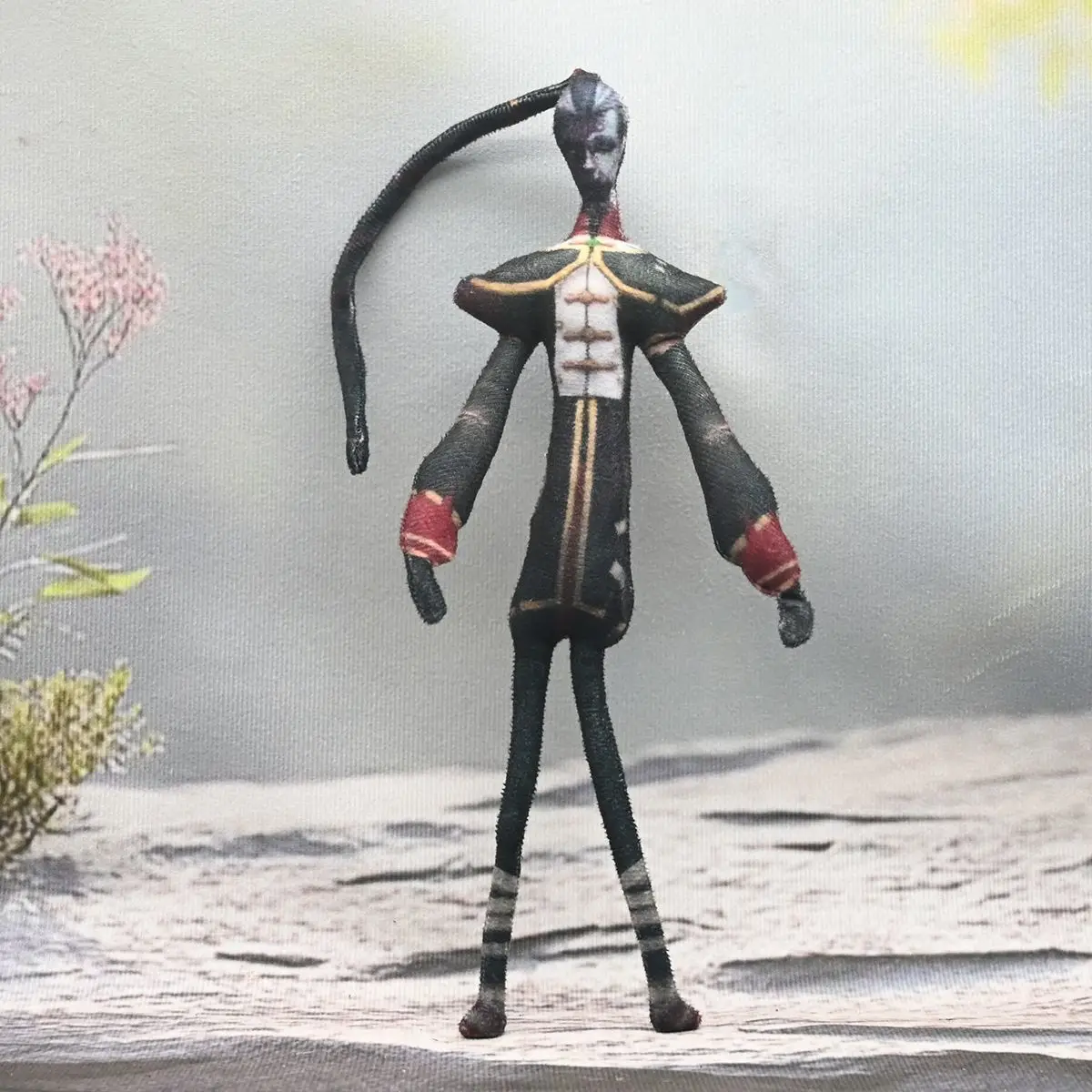 الحرس الأبيض الأسود الحرس الهوية الخامس P-Plush 11 بوصة الدمى تأثيري الجسم سلك الهيكل العظمي عمل محشوة الدمى اكسسوارات حلية