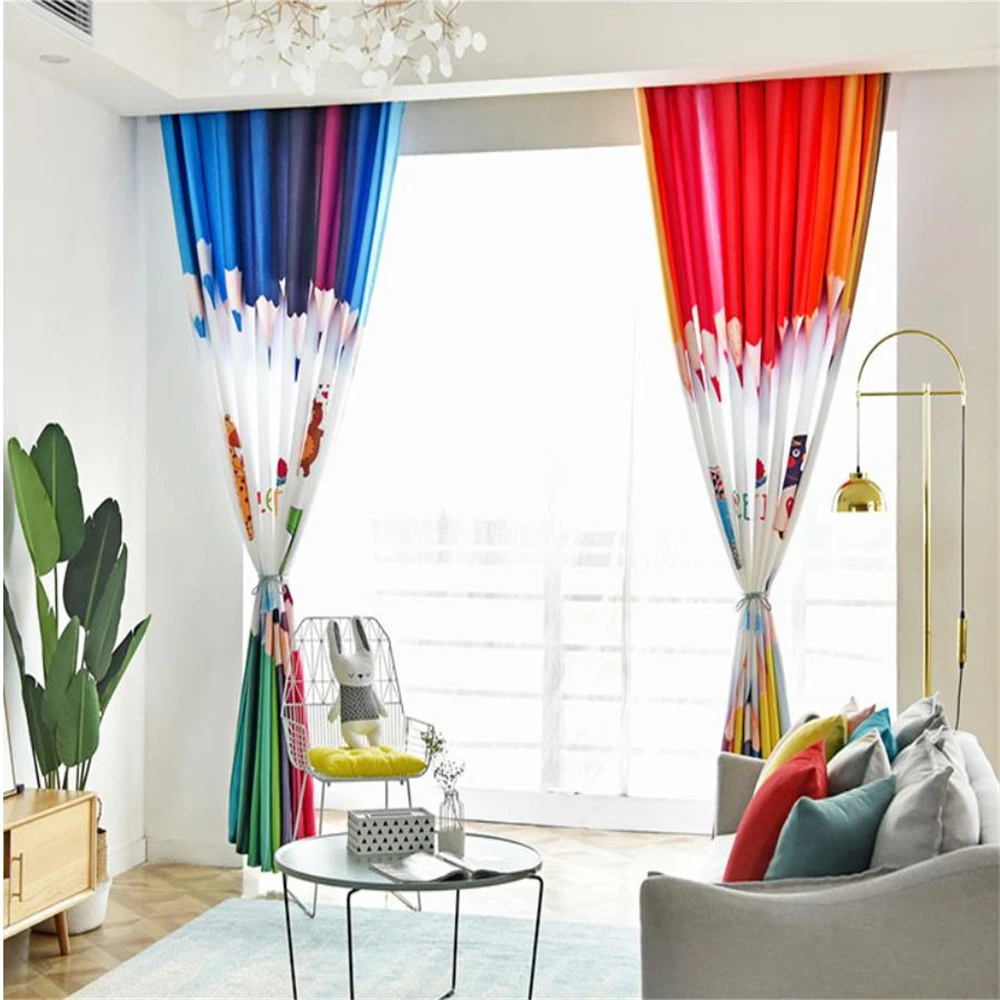 New custom children's room cute cartoon boy girl bedroom Wind and cold protection 3d curtains