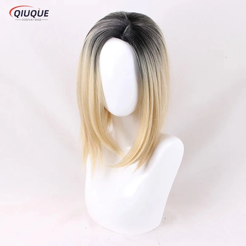 

Nene 2025 Anime Bride of Chucky Women Tiffany Cosplay Wig Blonde Omber Black Jennifer Tilly Heat Resistant Synthetic Hair Wigs +