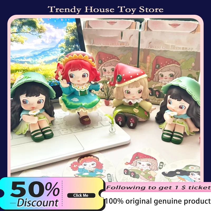 

В наличии оригинальная детская серия «Лес», слепая коробка, милая коллекционная модель, фигурки кукол, настольные украшения, загадочная коробка, рождественские подарки для девочек