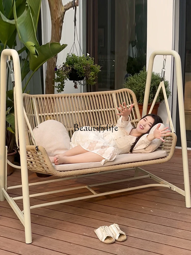 Balcony swing hanging chair courtyard garden leisure rocking chair outdoor swing