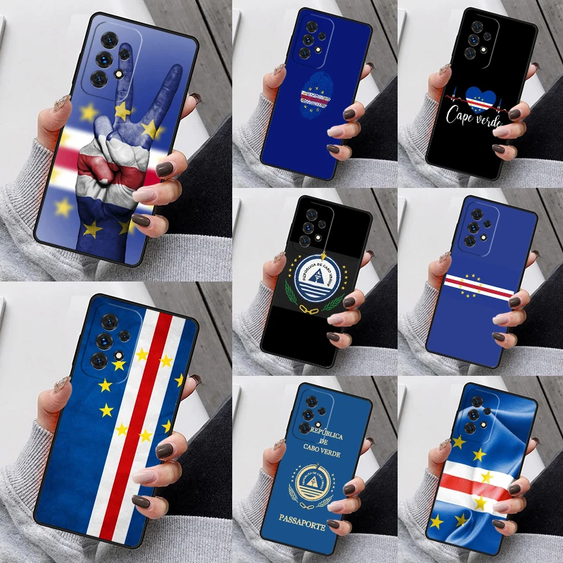 كيب فيردي العلم قضية الهاتف لسامسونج غالاكسي S25 S23 S30 S8 S21 S20 FE S24 S22 نوت 10 20 S8 زائد لايت الترا #1