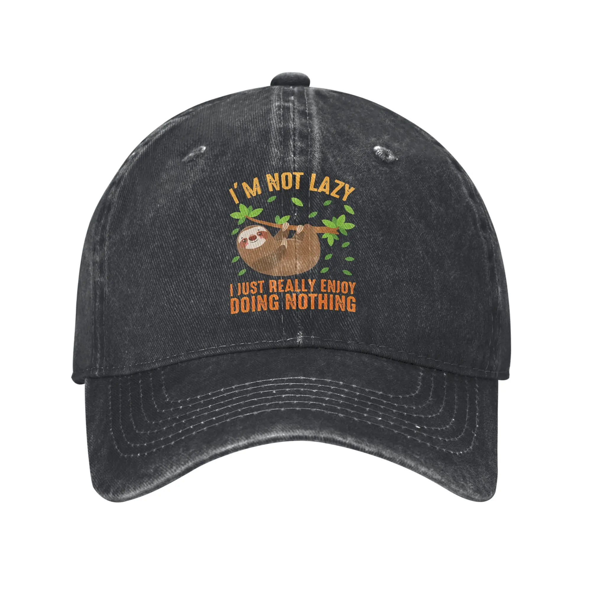 I'm Not Lazy I Just Really Enjoy Doing Nothing Printed Cap For Unisex Cotton  Trucker Hat Daily Headwear Baseball Cap Adjustable