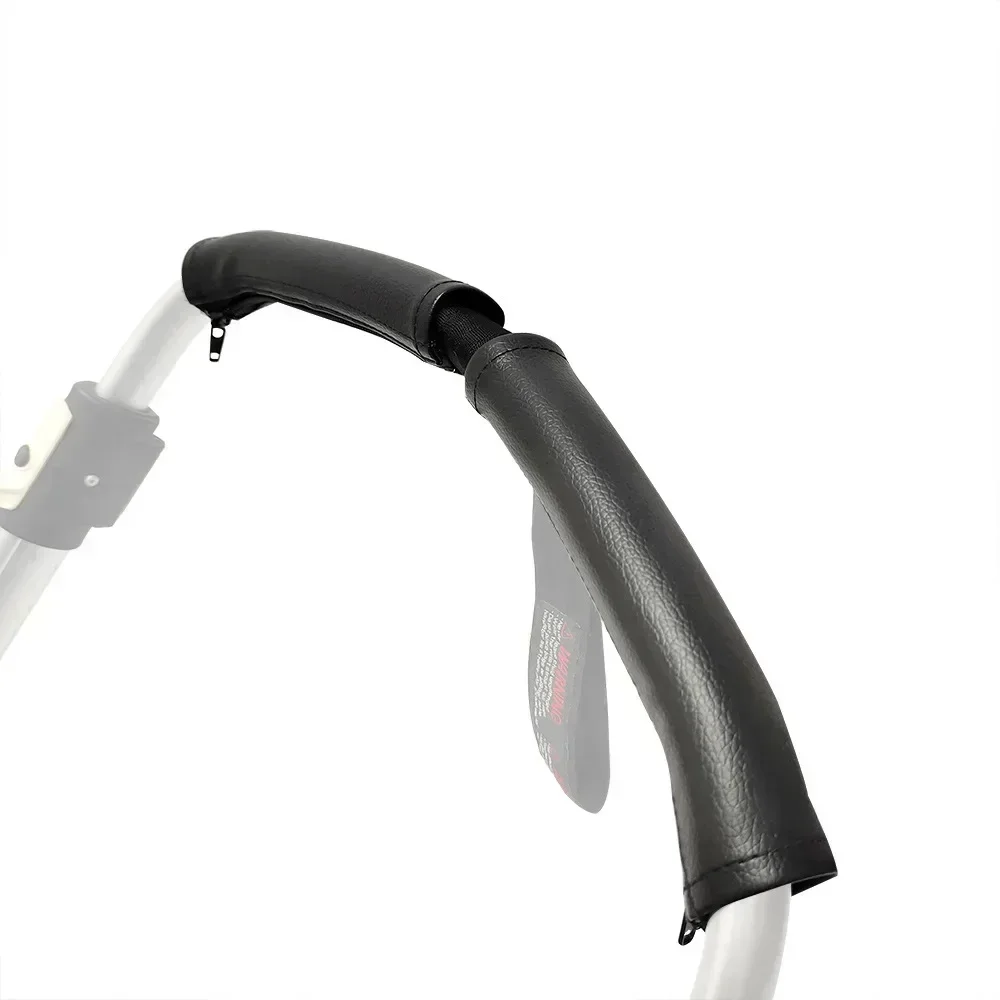غطاء مقبض عربة الأطفال مناسب لـ Bugaboo Bee3 Bee5 Bee + ملحقات عربة الأطفال غطاء مسند الذراع بسحاب من جلد البولي يوريثان حافظة واقية