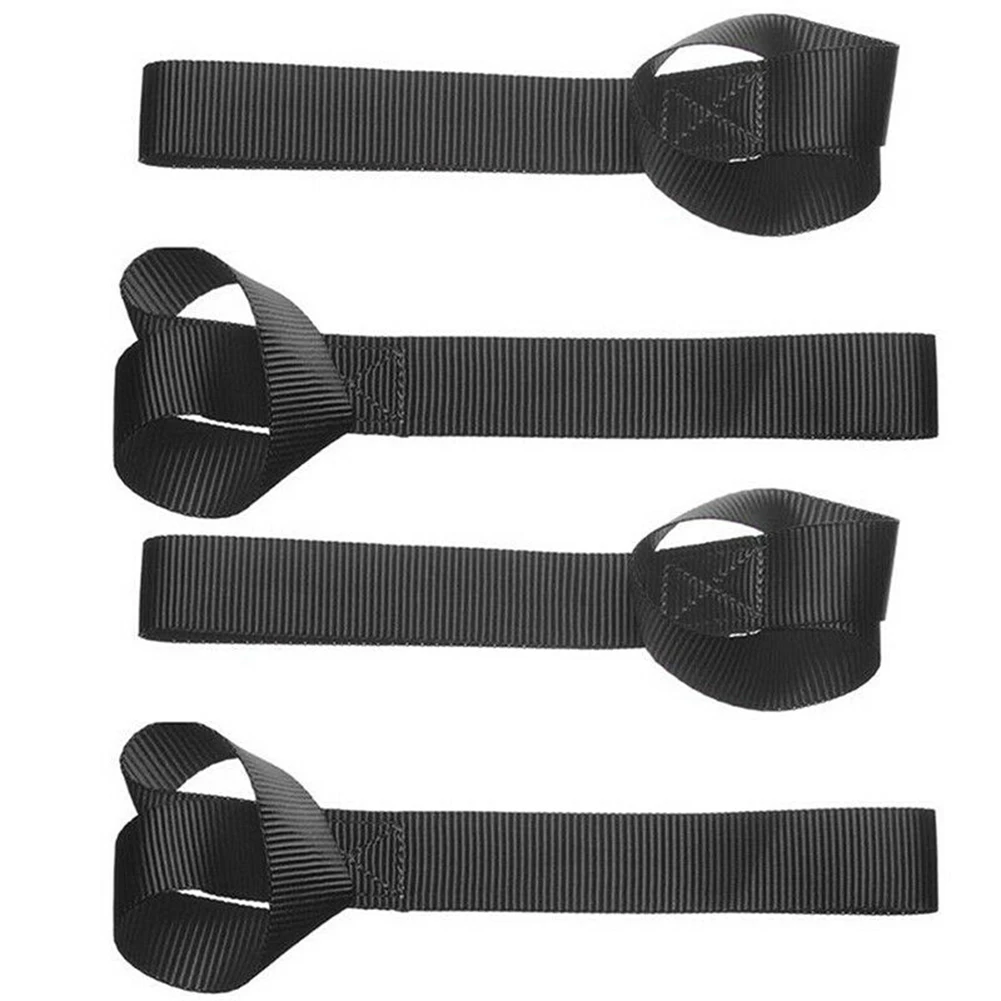 Soft Loop Tie Down Straps Tie Down Straps 30.5x2.5x0.1cm 4pcs 600lb Abrasion Resistant Black New Nylon Soft Loops