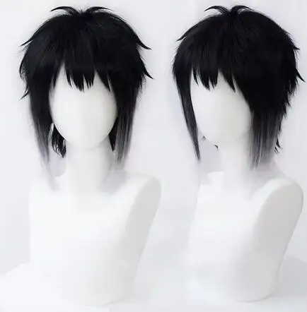 

Bungo Bungou Stray Dogs Wigs Ryunosuke Akutagawa Wig Short Black Silver Gray Heat Resistant Hair Anime Cosplay Wig