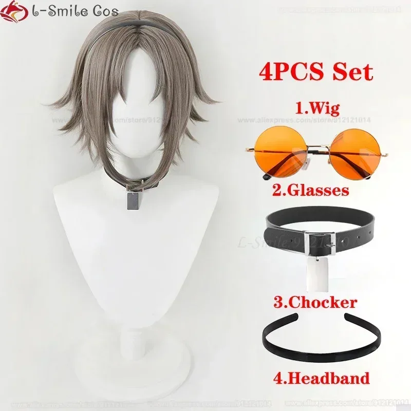 CyHigh Quality VTuber NIJISANJI Luxiem Mysta Rias Cosplay Wig Dark Grey Short Heat Resistant Synthetic Hair Halloween Party Wigs