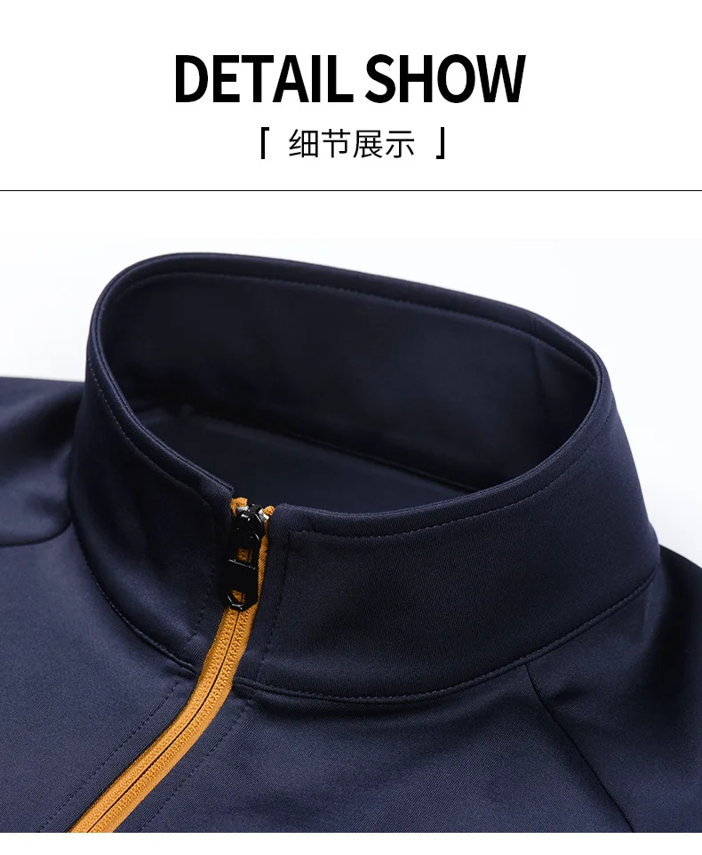 Herren Mode Locker Sitzender Stehkragen Sportanzug Langarm-Shirt Gerade Hose Weich Atmungsaktiv Herbst Streetwear Jogging Alltagskleidung – Detail 11