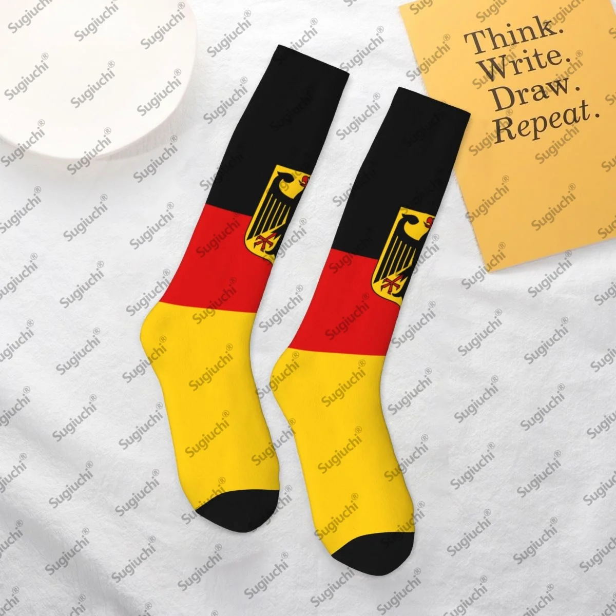 

2025 г., полиэстеровые носки с 3D принтом немецкого флага, мужские и женские повседневные носки унисекс Kawaii высокого качества, уличные носки для скейтборда