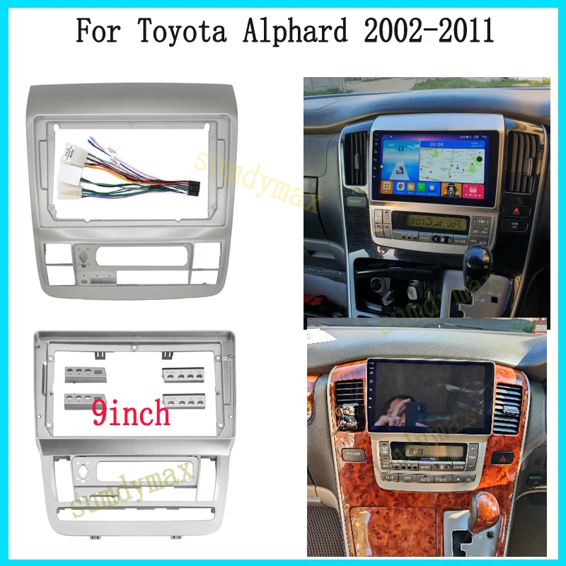 

9inch Car Radio Fascia For Toyota Alphard 2003-2008 big screen 2 Din android Car Radio Fascia frame