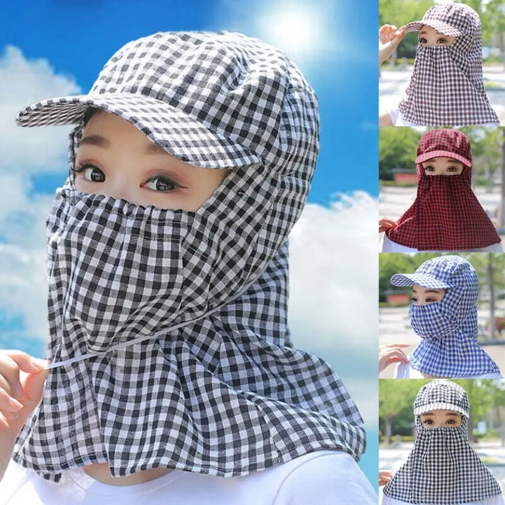 

New Outdoor Face And Neck Protective Cover Women Hats Ear Flap Sun Hat