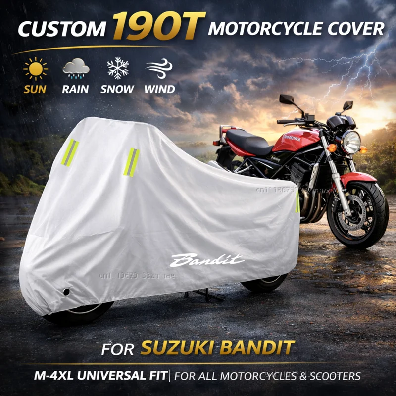 

For SUZUKI Bandit 1200 1250 1250S 1250F 250 400 650 GSF650 GSF 650 Outdoor Motorcycle Cover Waterproof Rain Dust Sun Cover