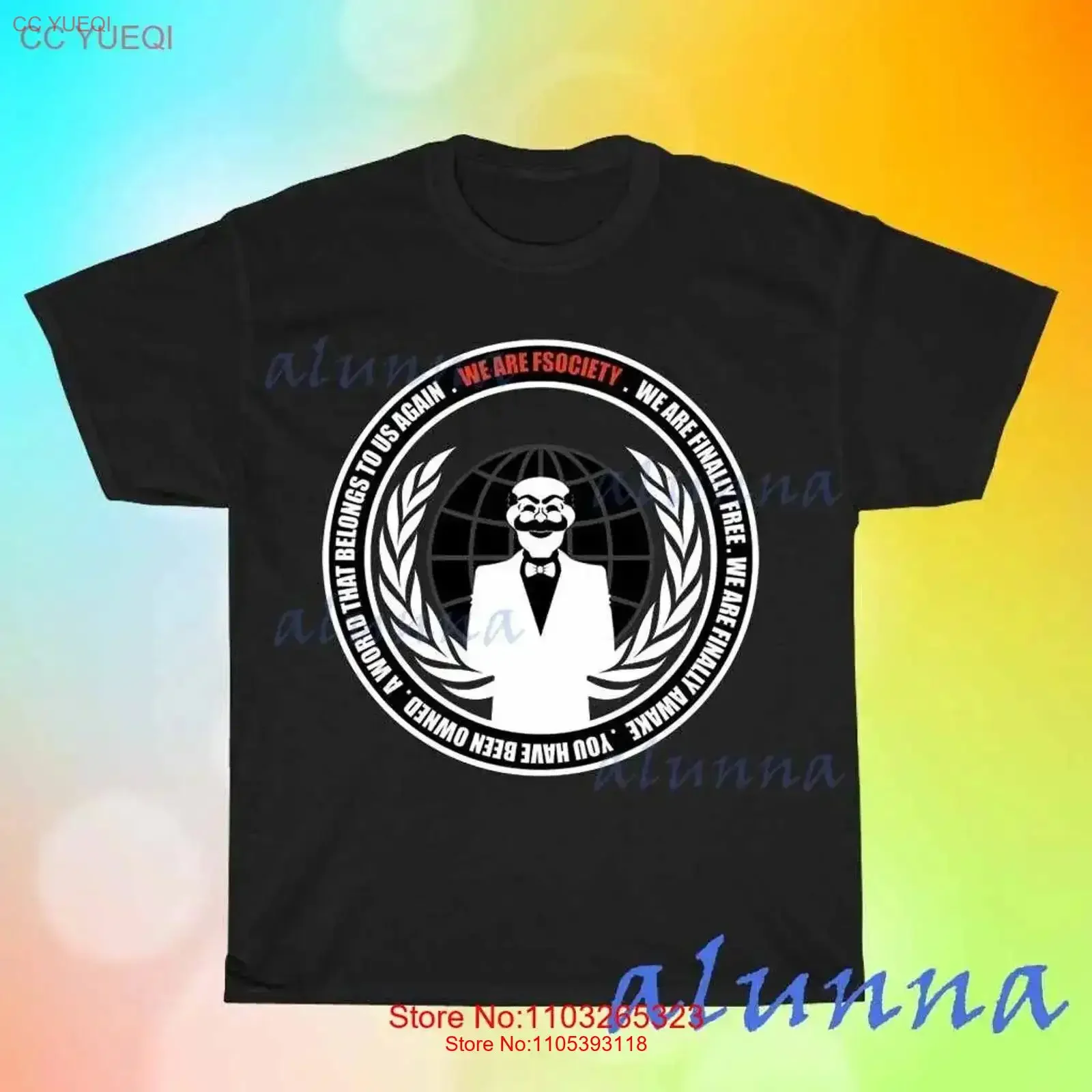 New Mr Robot Fsociety Men's Black T shirt Funny Size S to 5XL vintage Washed Stretched Soft Breathable Versatile Unisex