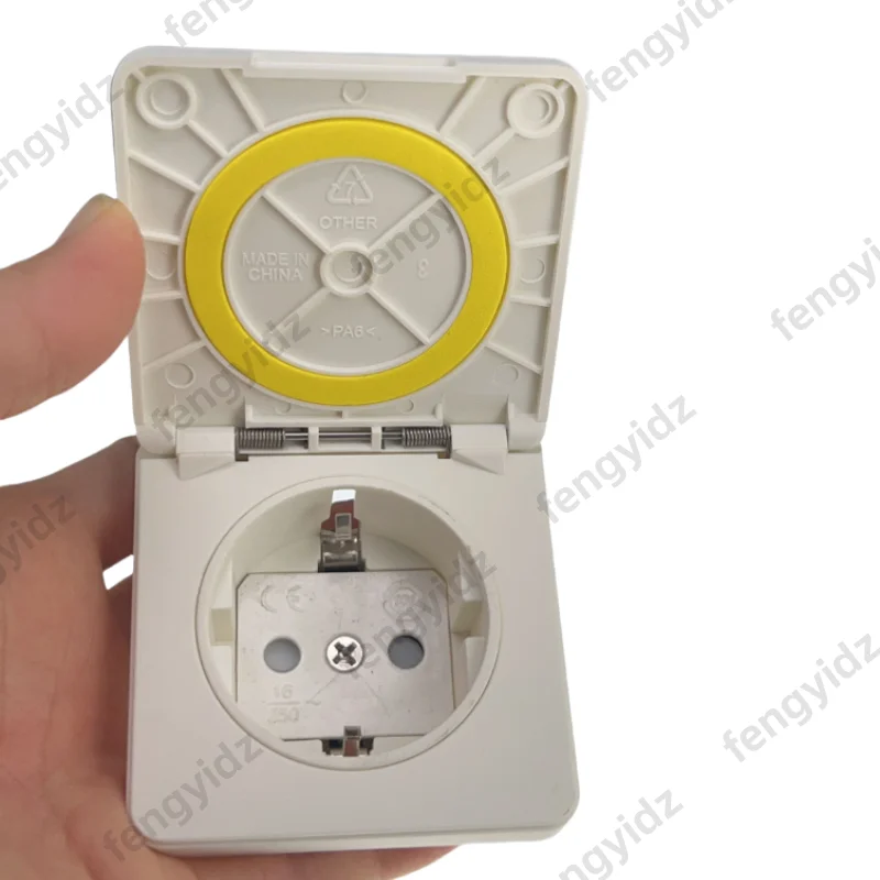 Duitsland Waterdichte Industriële Socket AC Stopcontact AU Verborgen Stekker Elektrische Waterdichte Cover Power Connector Veiligheid Socket