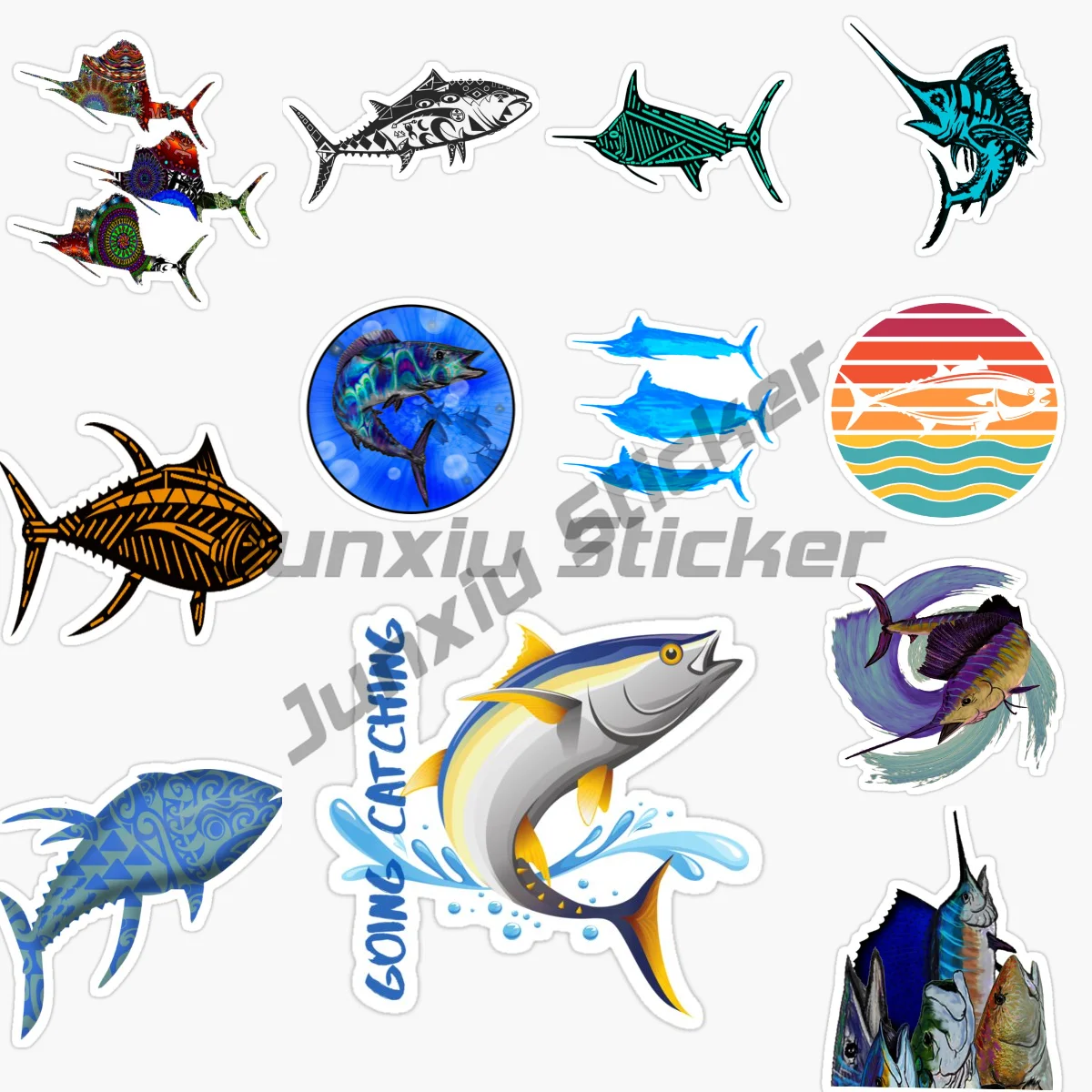 

Swordfish Sailfish and Mars THE SWIFT ARROW OF THE SEA Fierce Predatory Fish in The Open Ocean Vinyl Self-adhesive Car Stickers