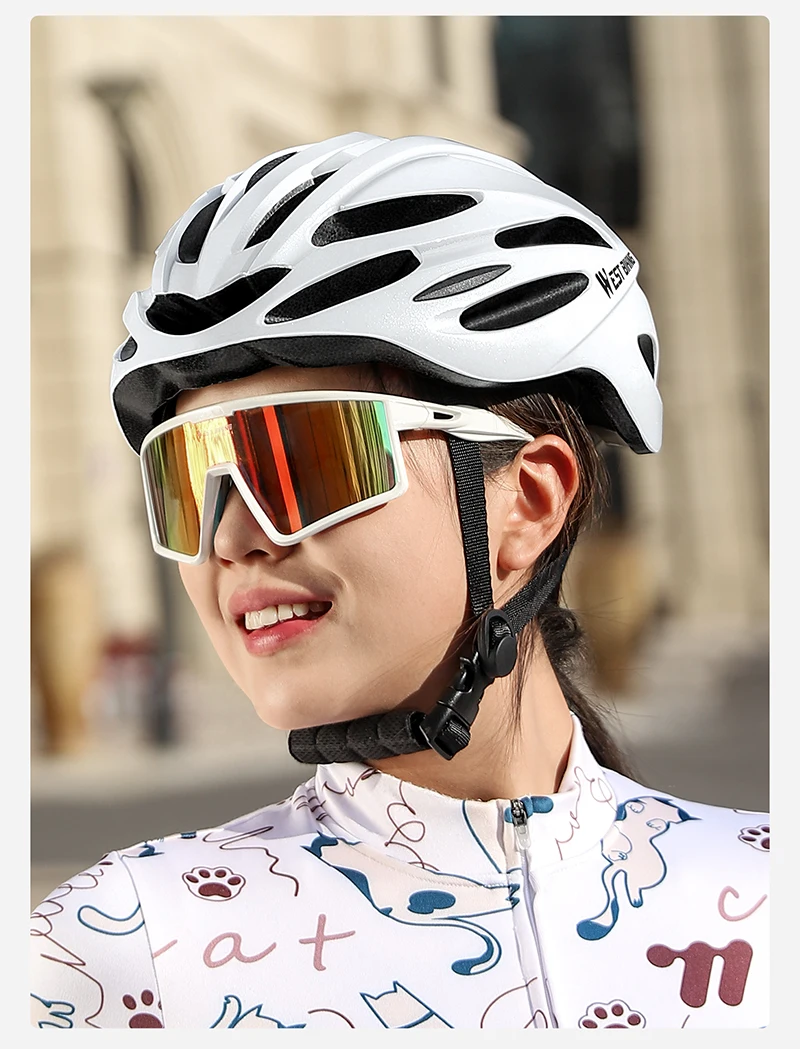 WEST BIKING Fahrradhelm, leicht, integriert geformt, 24 Belüftungslöcher mit Moskitonetz für Mountainbike, Rennrad, Herren, Damen, Sicherheit – Detail 14