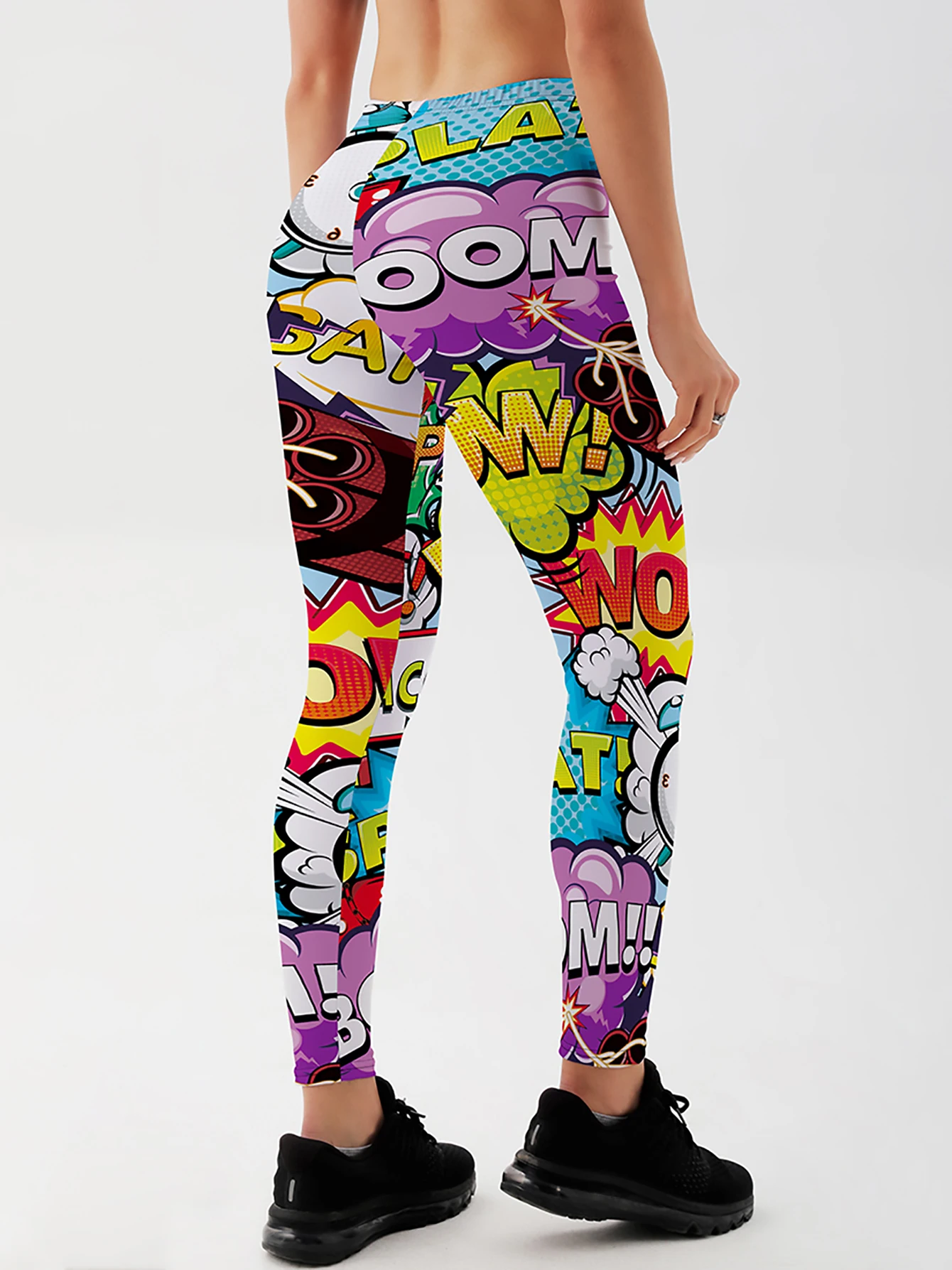 Mallas deportivas con estampado 3D para mujer, Leggings de realce, pantalones de Fitness para correr, estilos de juego de cómic de dibujos animados