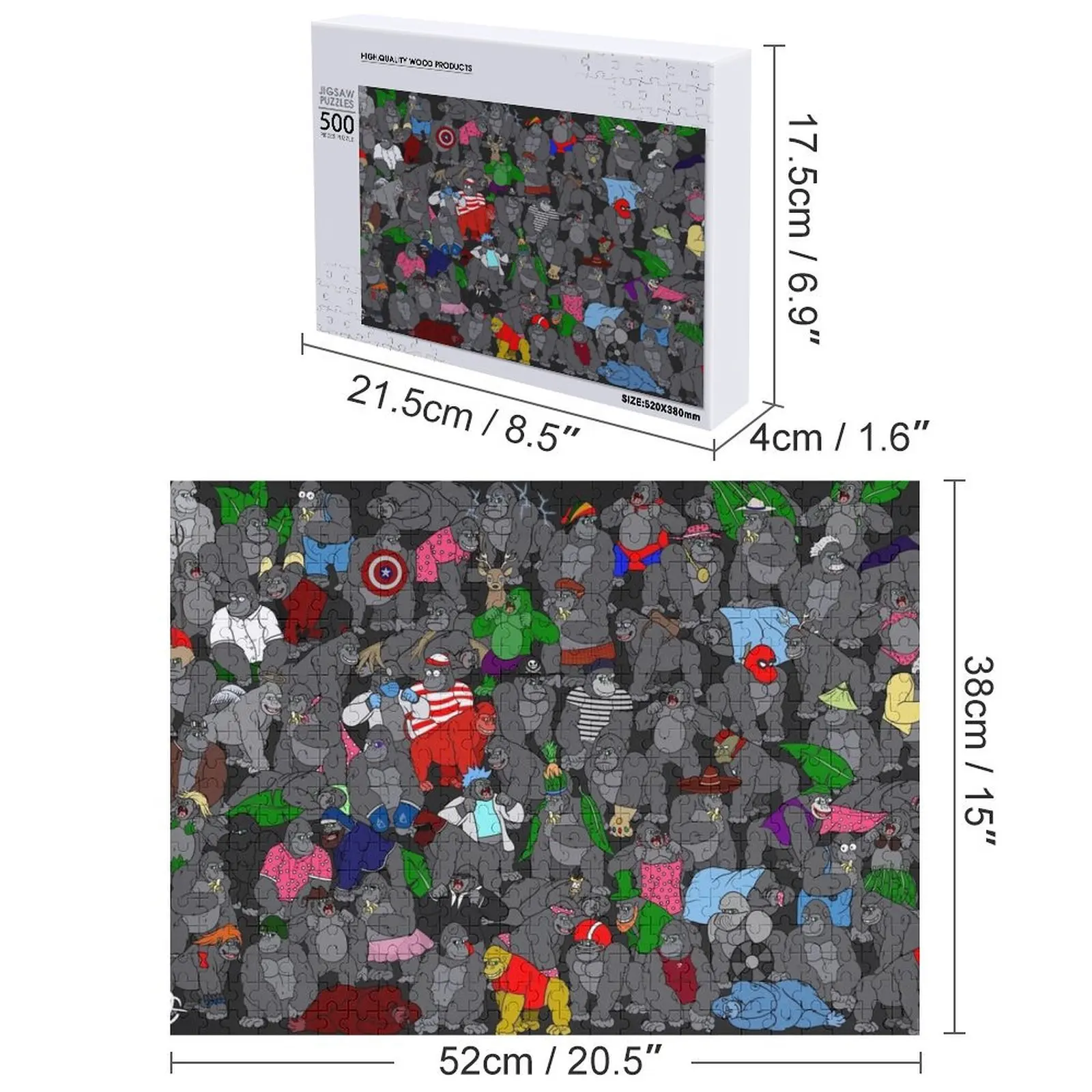 Puzzle del gorilla impossibile Puzzle Puzzle Puzzle con immagini personalizzate