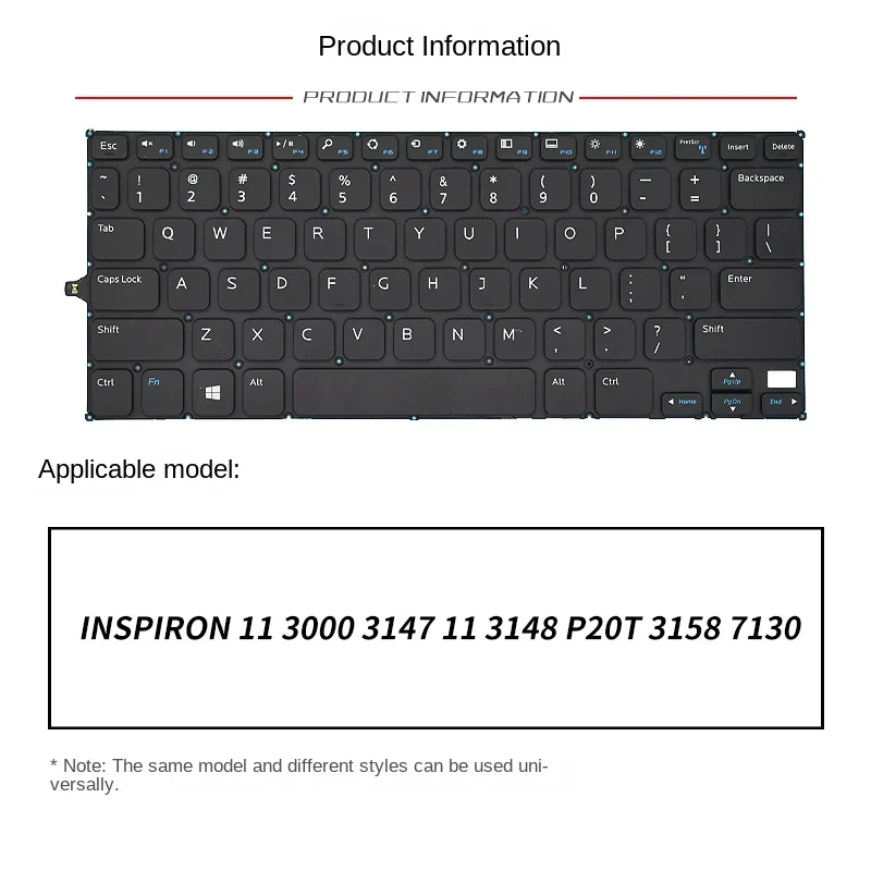 Replace Suit For DELL Inspiron 11 3000 3147 11 3148 P20T 3158 7130 Laptop Keyboard