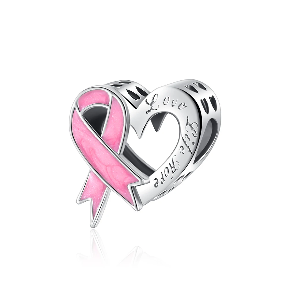 925 Sterling Silver Pink Perfume Charm Forever Mom Heart lotus Flower Pendant Bead Fit Original Bracelet Women DIY Jewelry