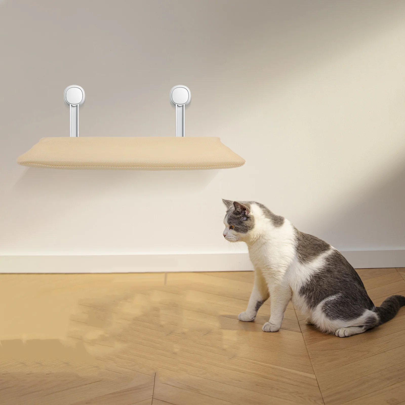 

Cat Hammock Cover Replacement Cotton Breathable Perch Accessory for Indoor Cats Window Bed Zipper Detachable Soft