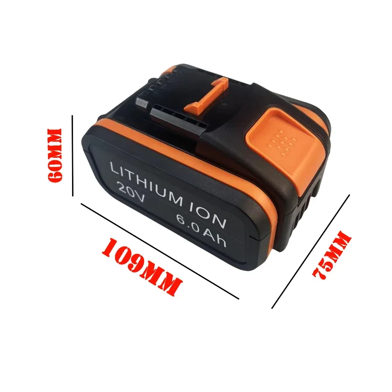 Imagem -03 - Bateria Worx-li-ion para Ferramenta Worx Wx390 Wa3572 Wx367 6.0ah 20v Carregador