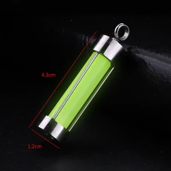 Not a Tritium Tube Titanium Steel Luminous Tube Pendant Edc Keychain Luminous Pendant Stainless Steel Glass Material