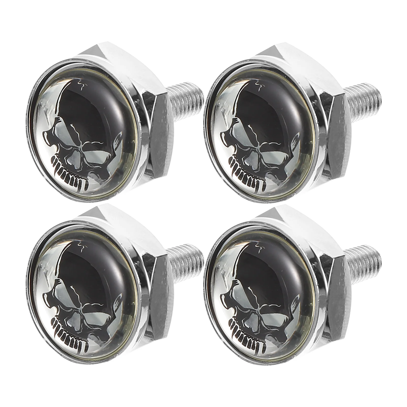 

License Plate Screws Skull Head Stainless Steel Anti Theft Fixed Seal Universal Car Mounting Kit Fasteners Clips Screws
