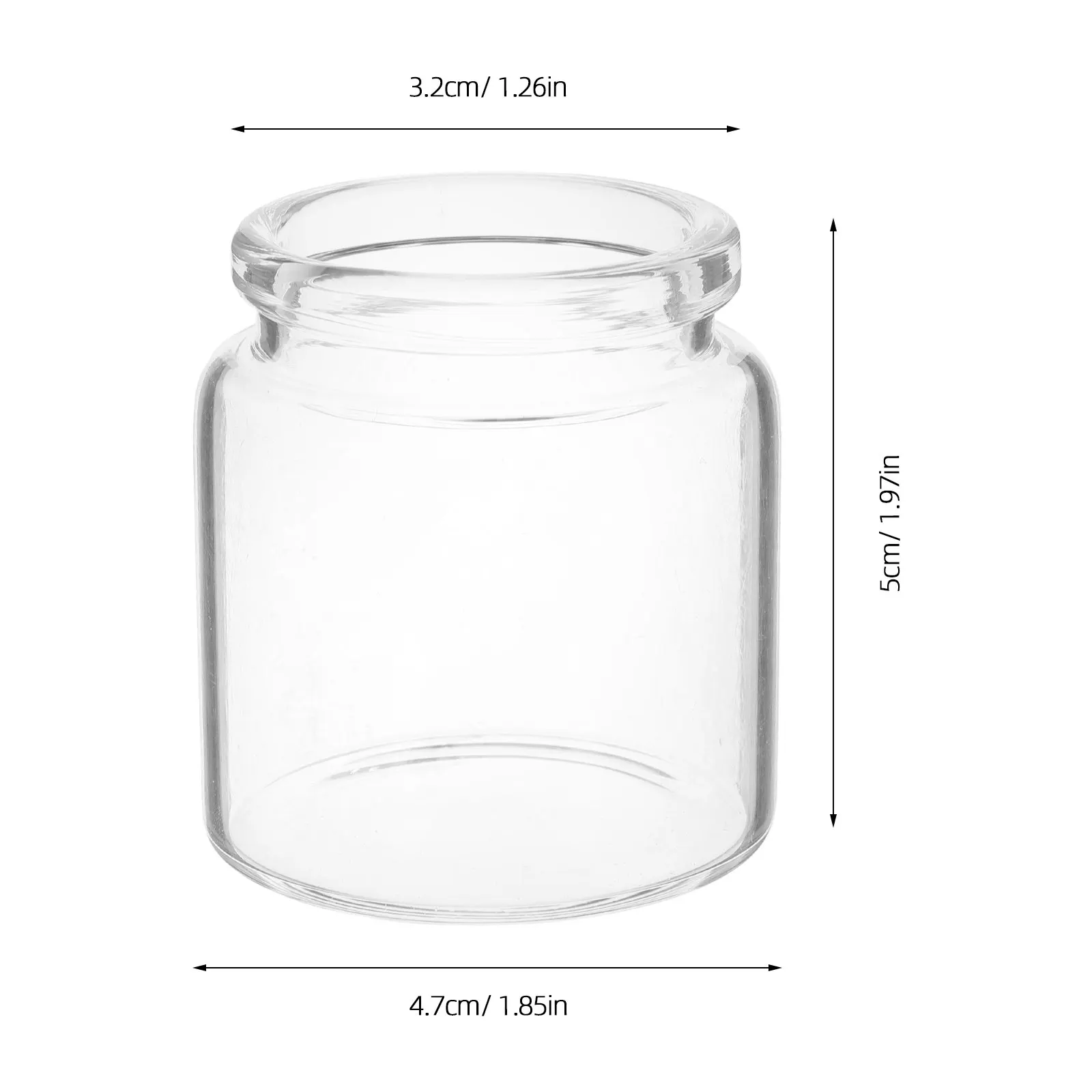 10Pcs Mini Succulent Glass Propagation Jars Clear Terrarium Bottles Office Desk Bookshelf Micro Landscape Plant Starter Vase