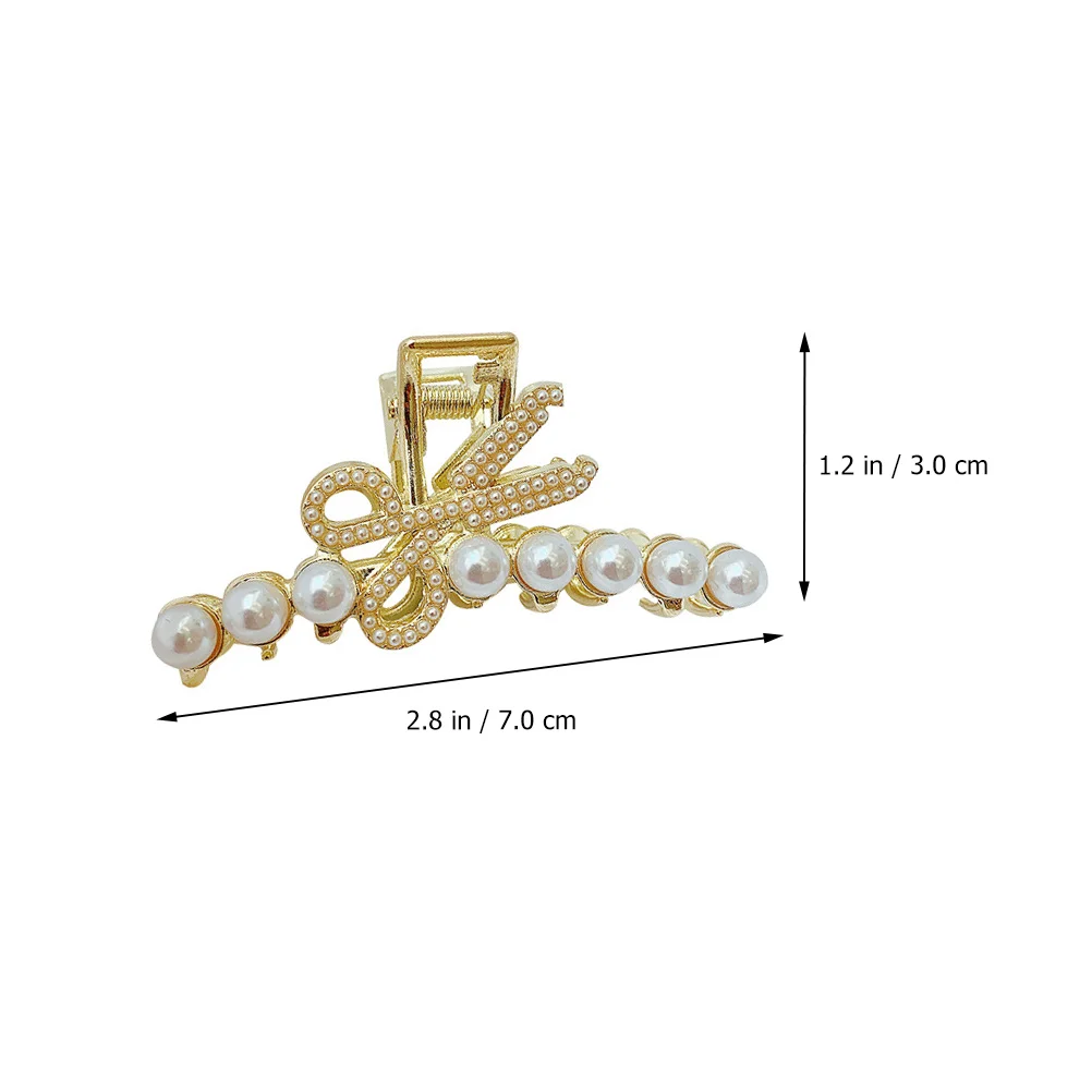 

2Pcs Classic Elegant Style Hair Accessories Pearl Hair Clip Hair Claw Clamp Women Headdress