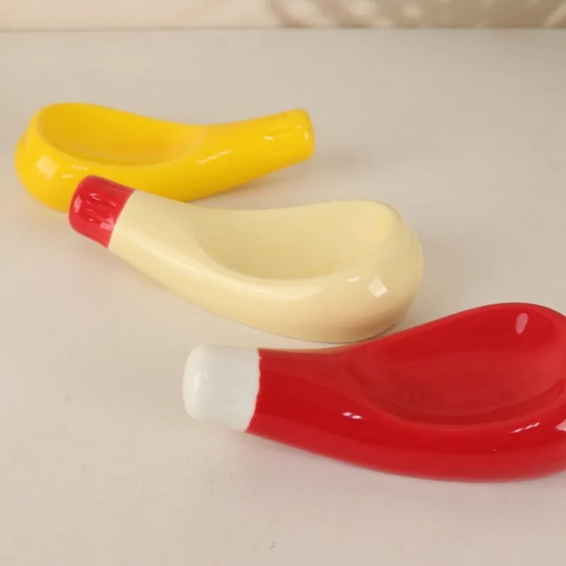Cartoon Creative Squeeze Tomato Sauce Shape Sauce Dish Creative Cute Japanese Figure Base Ornament 13cm