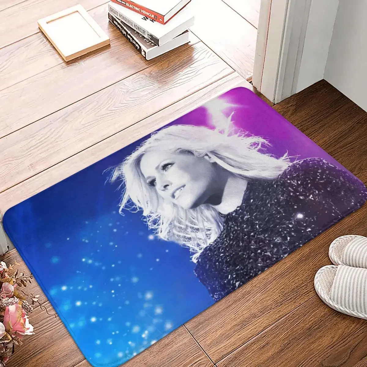 Helene Fischer German Russian Pop Singer Non-slip Doormat Blue Famous Carpet Bath Kitchen Mat Prayer Indoor Decorative