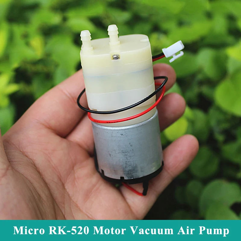 

DC 6V-12V Mini RK-520 Motor Air Pump Micro Vacuum Pump Negative Pressure Pump Oxygen Pump Large Flow DIY Inflator Aquarium