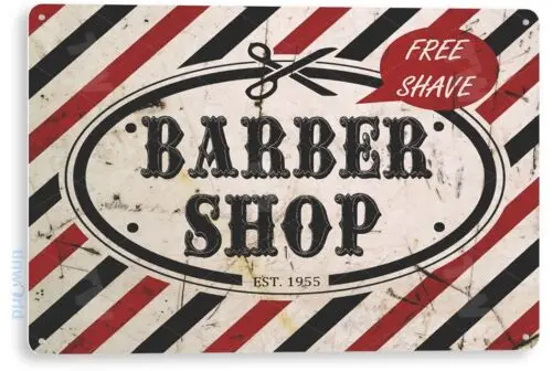 Barber Shop Rustic Metal Sign Barber Shop Decor Tin Sign B476