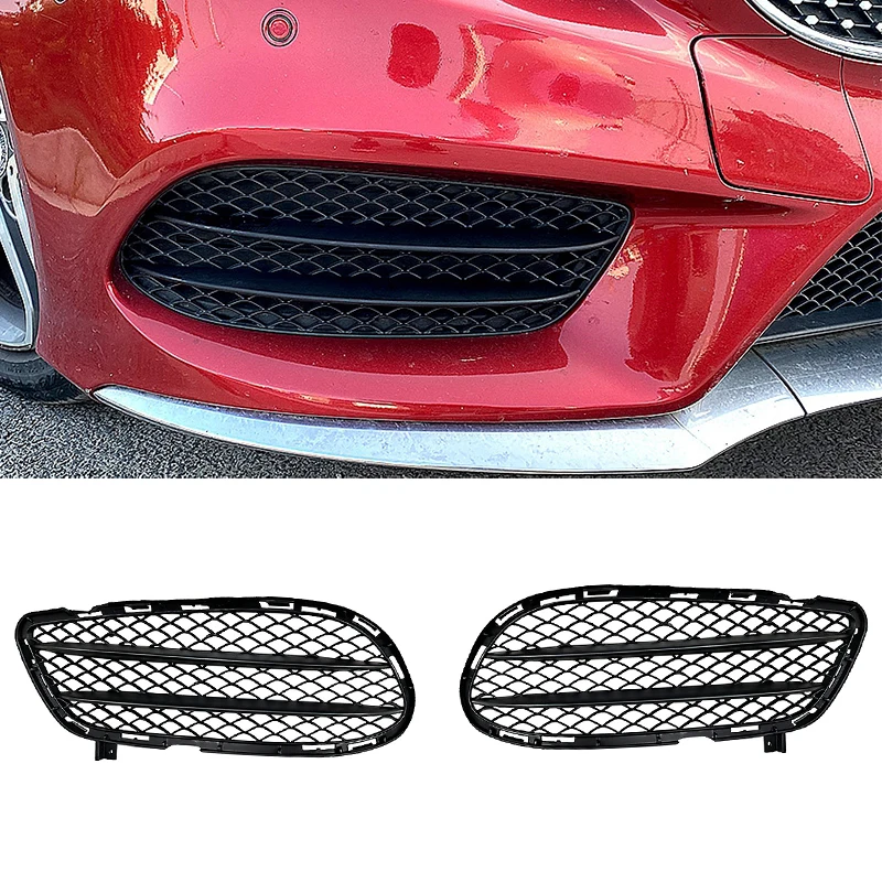 

Glossy black Car Front Bumper Fog Lamp Grille Cover For Mercedes-Benz CLS-Class C218 CLS260 300 AMG 2015 2016 2017 Car Styling