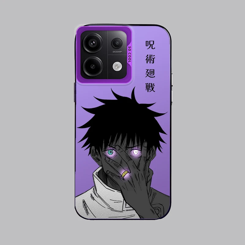 Cartoon J-ujutsu K-aisen For Redmi Note 13 12S 11S 10Lite Pro Max Plus 4G 5G Fashion Colorful Silver Phone Case