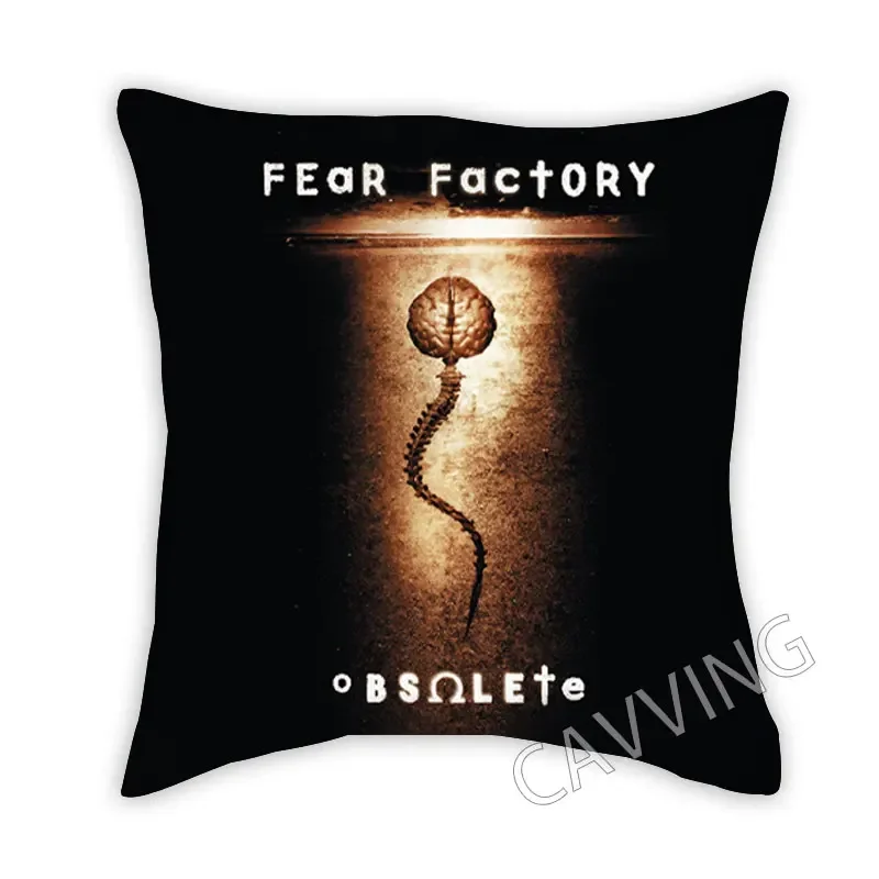 Fear Factory Band 3D Printed Polyester Decorative Pillowcases Throw Pillow Cover Square Zipper Pillow Cases Fans Gifts