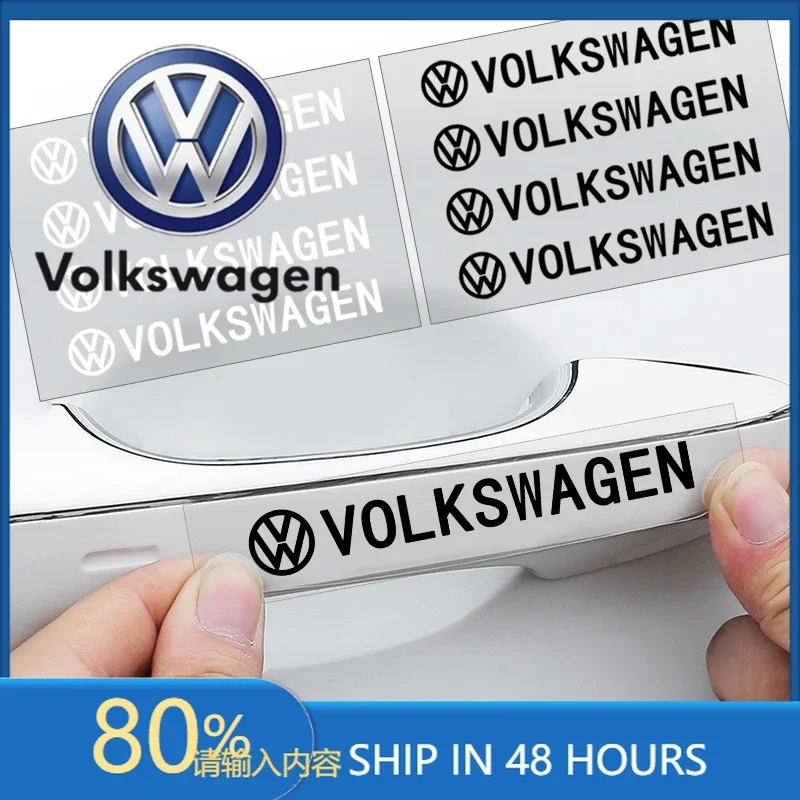 

Горячие солнцезащитные козырьки, 4 шт., 3D наклейки на дверные ручки, наклейки на зеркало заднего вида для Volkswagen CC Polo 6R Golf 4 5 6 7 MK7 MK4 MK6