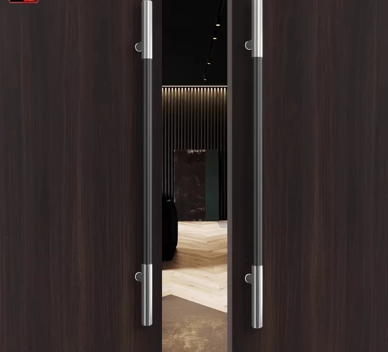 Solid Wood Glass Door Handle, Log Shop Store, Office Conference Room, Folio Wooden