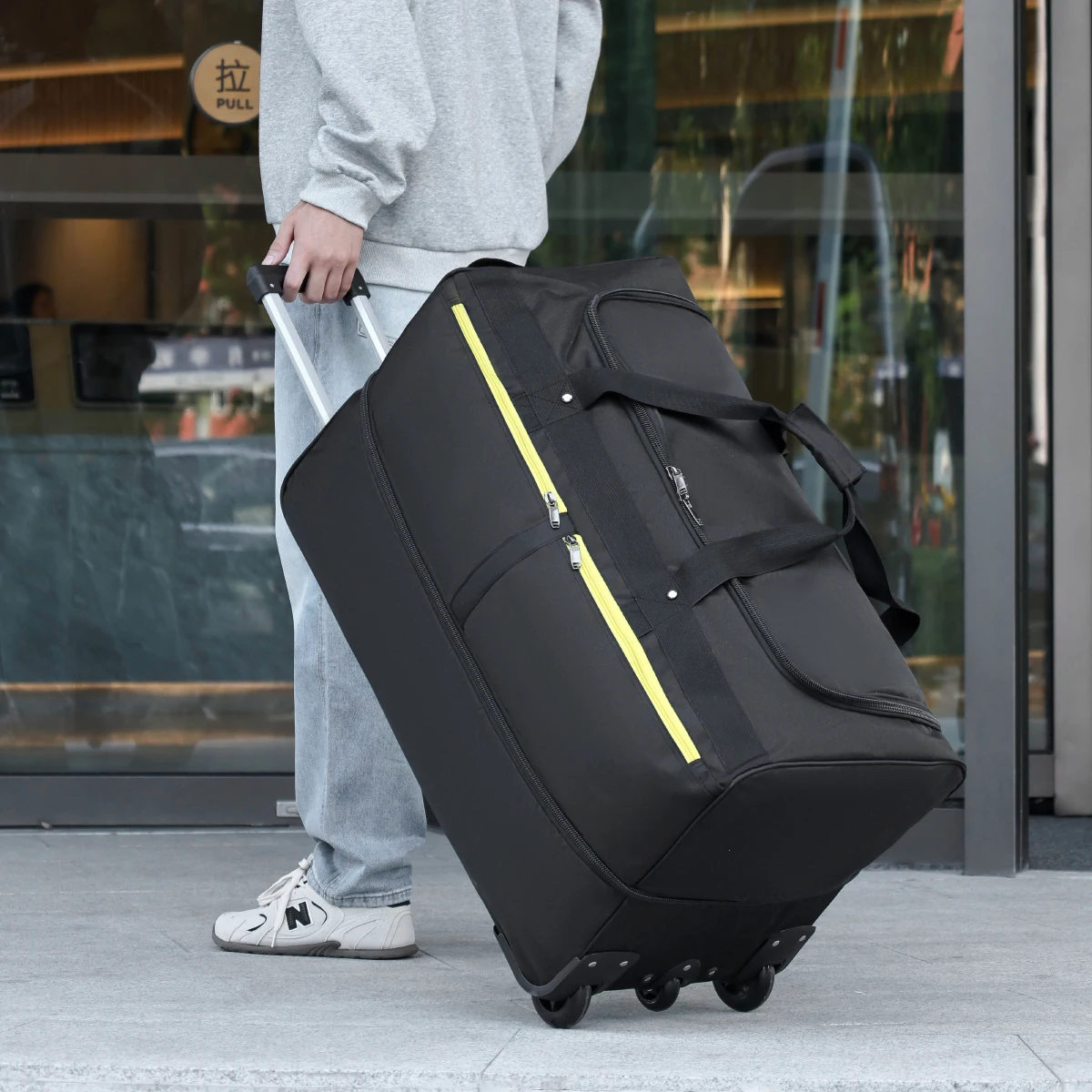 

Storage Luggage Bag for Women, Foldable Fashionable Trolley Bag, Large Capacity, Lightweight Handbag for Men, Short-Distance Travel Bag, Boarding Travel Bag, for Working Abroad