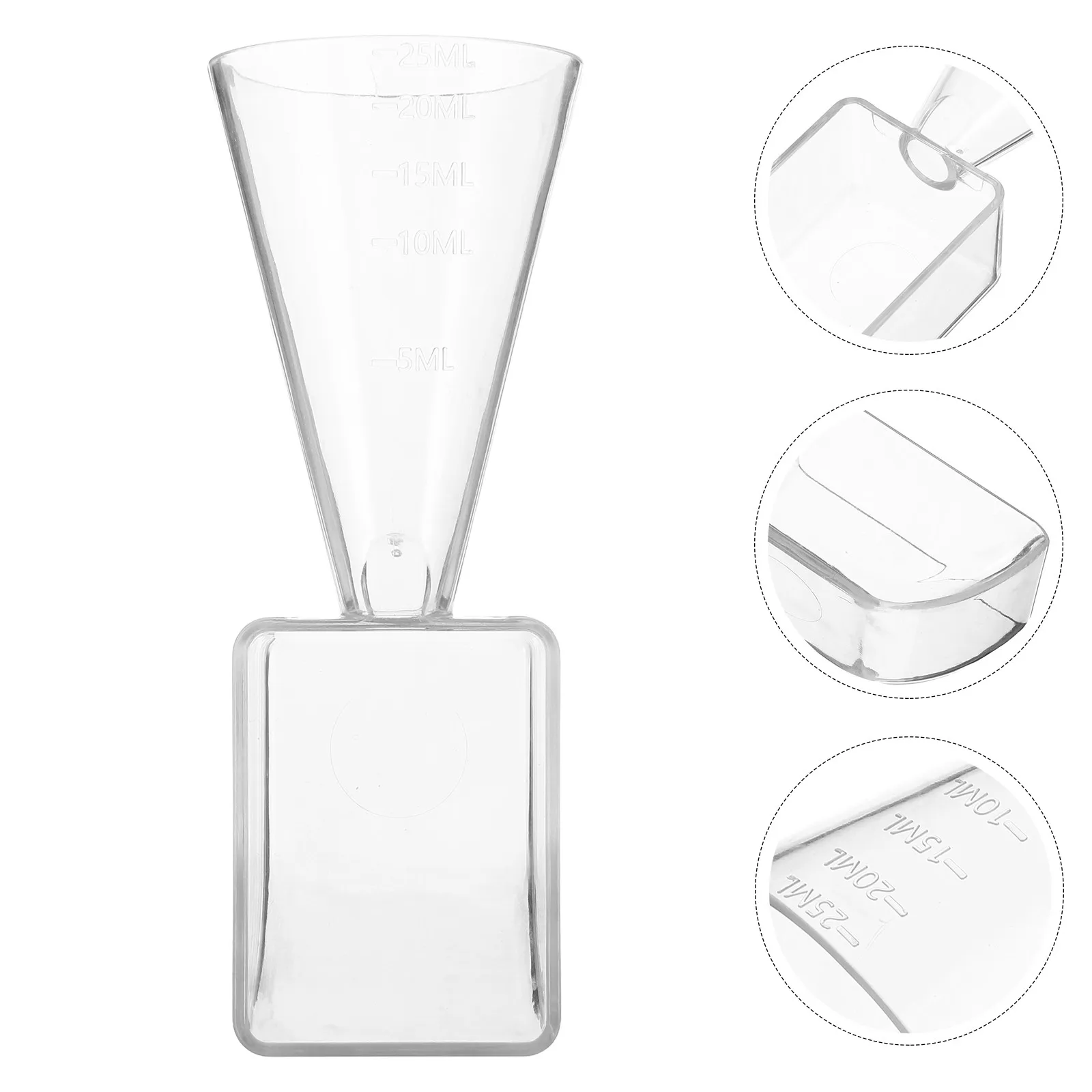 20Pcs Graduated Measuring Spoon Set Clear Plastic Facial Mask Mixing Spoon Dual Function Precision Skincare Tool for Clay Powder