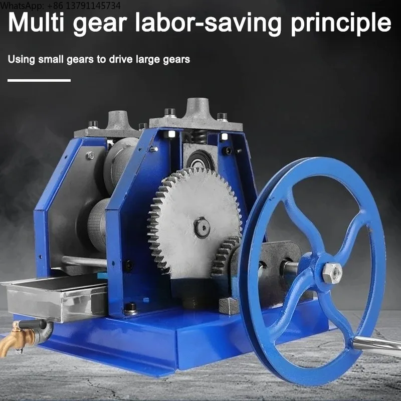 Manual Stainless Steel Commercial Sugarcane Juicer Desktop Sugar Cane Crusher Bagasse Juice Separator for Business Use