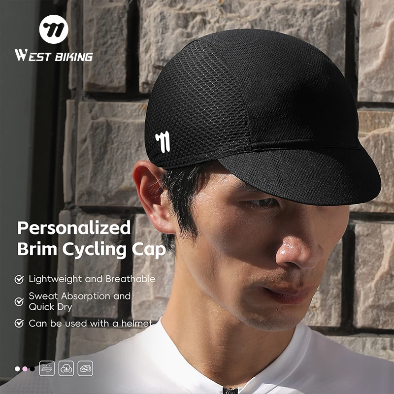 WEST BIKING Breathable Cycling Cap Running Skiing Motocycle Riding Hat Men Women MTB Bike Cycling Headwear  Bicycle Cloth Cap