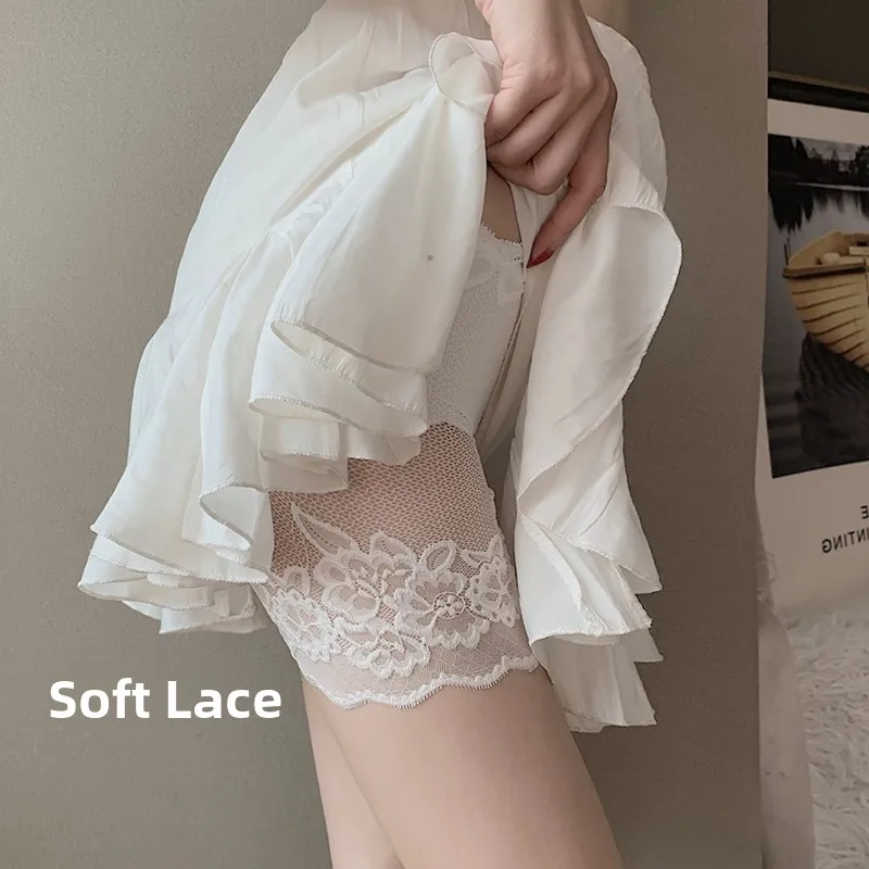 Lace Safety Pants Women's Spring Autumn Thin Seamless Anti Exposure Tight Underwear Base Layer Pants Tummy Control Butt Lifti...
