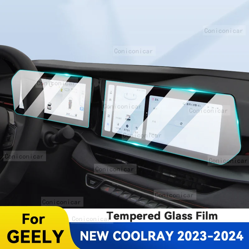 

Car Tempered Glass Screen Protector Film GPS Navigation Instrument Anti Scratch Accessories For GEELY NEW COOLRAY 2023 2024