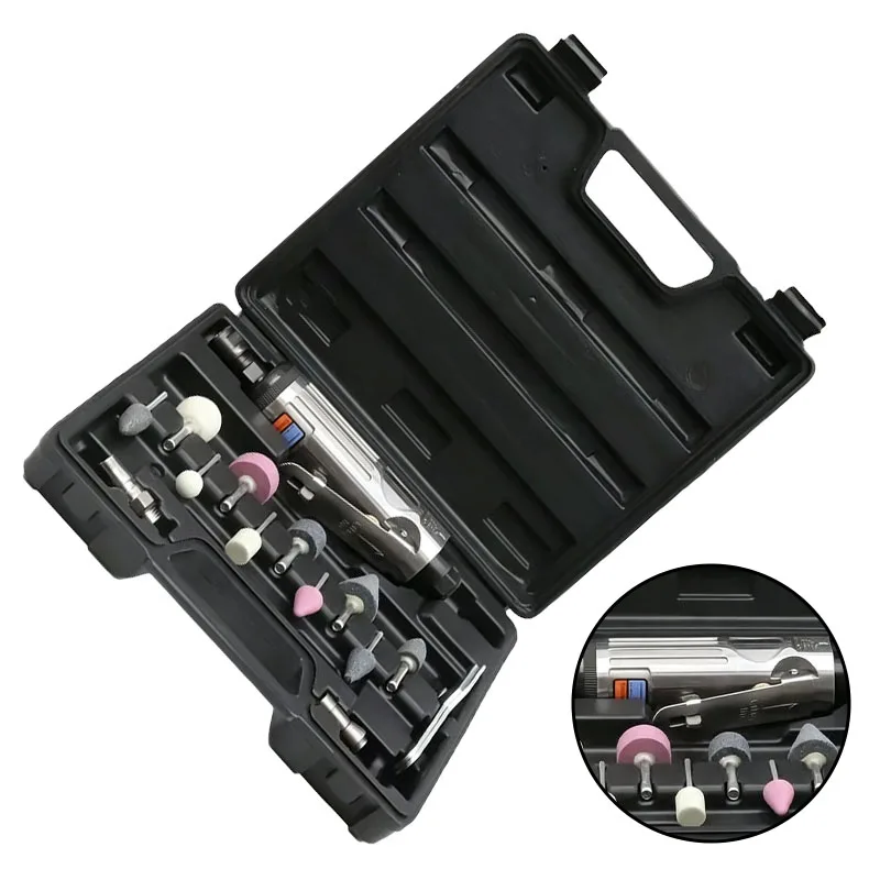 Air Die Grinder 25000RPM Pneumatic Engraving Machine Polishing Tool With 3mm 6mm Collet Metal Grinding Kit Carving