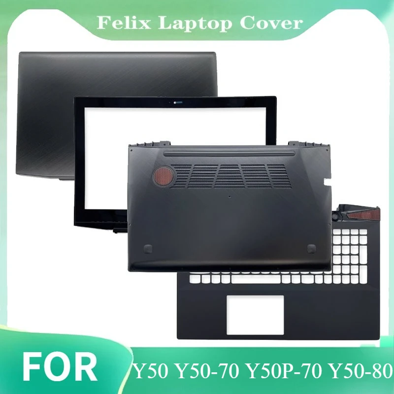 

For Y50 Y50-70 Y50P-70 Y50-80 Laptop Rear LCD Back Top Cover Front Bezel Palmrest Upper Bottom Base Case Housing Black Not touch
