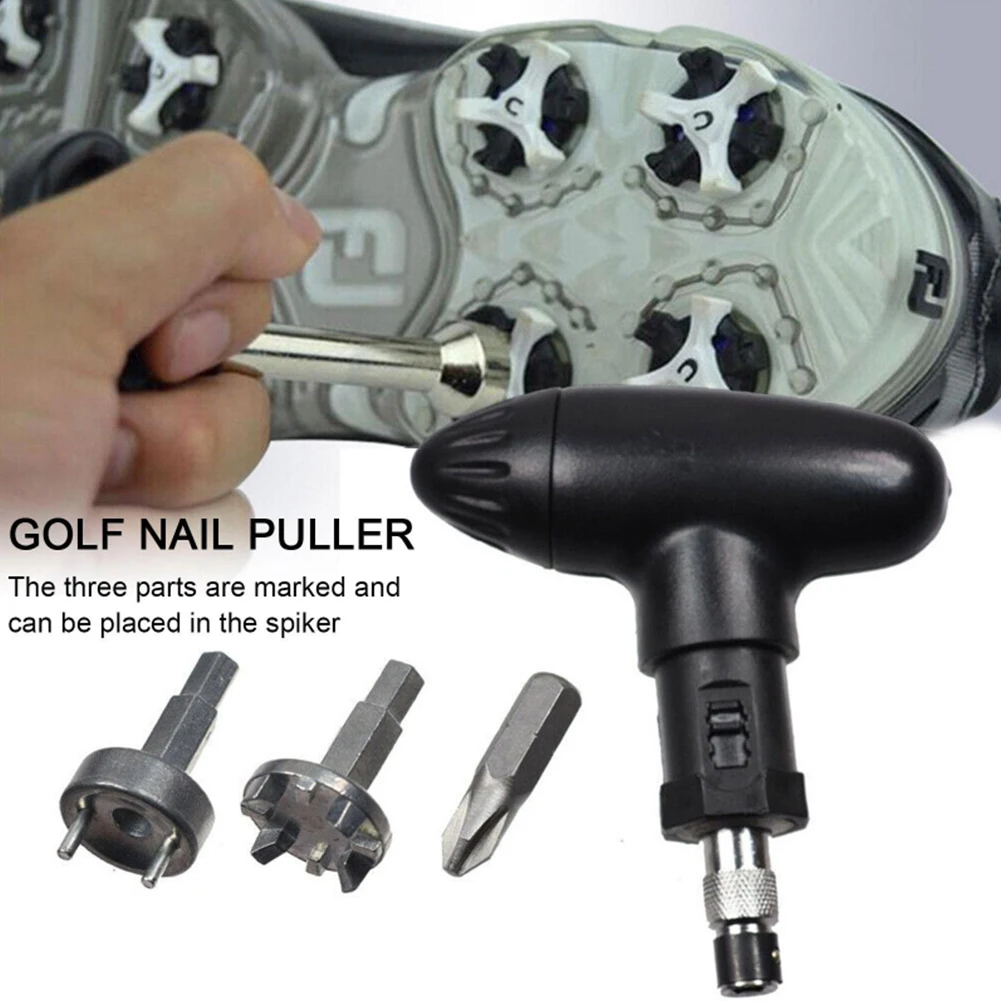 Golf Spike Wrench Ratchet Action Shoes Remover Adjustment Tool Set Replacement Accessories